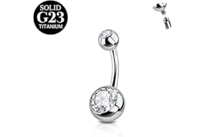 AceFun Piercing ombligo Titanio oro plata 6mm 8mm 10mm 12mm 14mm Piercings de banana acero quirurgico mujeres 1 pieza 14G Piercing ombligo G23 Barbell Bijoux Anillos