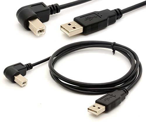 1.5M Druckerkabel USB 2.0 A Stecker rechtwinklig Zündkabel 480 Mbps High Speed-Kabel-Adapter Scanner Verlängerungskabel nach B (LEFT)