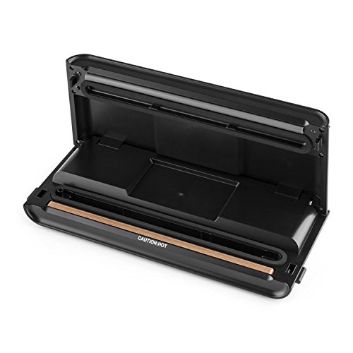 Klarstein Foodlocker Pro Vakuumierer Vakuumgerät Folienschweißgerät (Edelstahl, -0.8 Bar, 12 Liter/Minute, automatisches und manuelles Vakuumieren, mit Vakuumbeuteln) silber - 7