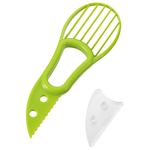 Coupe avocat 2en1 plastique 17cm SHIMOMURA Japon
