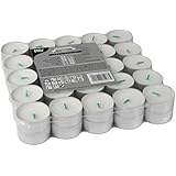 50 tea lights Diameter 37.2 mm, 17.9 mm White Made From 100% Stearin 81486 Papstar Stearin Tea Lights