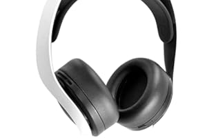 NUCNOK Cuscinetti di Ricambio per Cuffie PS5 - Padiglioni 9cm in Cuoio e Pelle Proteica Compatibili Con Sony PS5 - Spugna Inclusa