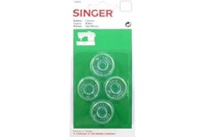 Generico Spoline, Bobine, Rocchetti in plastica Trasparente per Macchine da Cucire Singer Simple, Promise, Start, Tradition, Brilliance, Starlet, Fashion Mate | 4pz | L 20mm H 11mm | Singer Catania