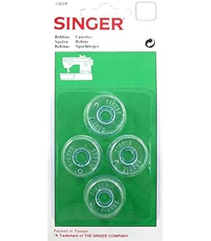 CKPSMS Marque – Lot de 20 bobines en acier pour machine à coudre Singer 221 222 301 (20