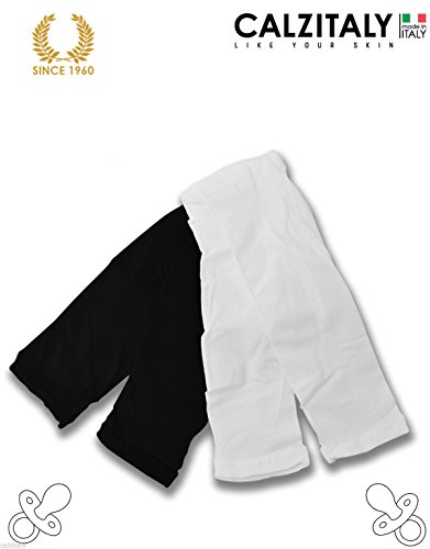 BASIC BABY GIRL LEGGINGS | NEWBORN TRAUSERS IN MICROFIBRE | 50 DEN | BLACK, WHITE | 6, 12, 18, 24, MONTHS | MADE IN ITALY | (18 Months, BLACK)