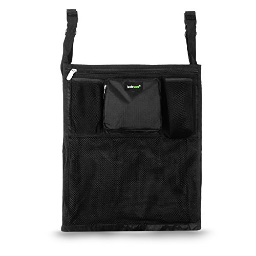 Lavievert Universal Stroller Organiser Diaper Bag Stroller Accessories Pack with Drink Holders and Zipped Pockets Can Be Used As an Attachment For Car, Shopping Cart or Bike While Travelling or Outings