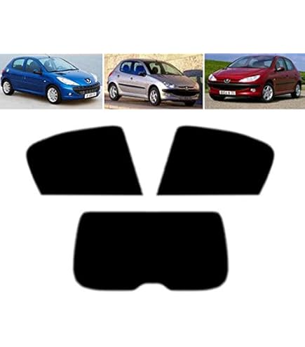 Film Solaire Teinté Prédécoupé Pour Peugeot 207 3P (2007-2011) - Arrière & Lunette - 50% Noir Fumé