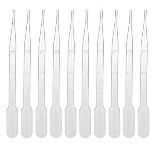 MagiDeal 10PCS 3ml Disposable Polyethylene Eye Dropper Transfer Graduated Pipettes - 2