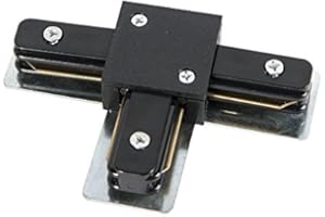 QAZQA Moderno Conector T para riel monofásico negro Plástico Adecuado para LED Max. x Watt