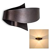 wandleuchte wohnzimmer amazon WANDLAMPE: Moderner Wohnzimmer Wandspot in einem sehr auffälligen Design. Die Farbkombination aus Bronze und Braun wirkt sehr edel und hochwertig.