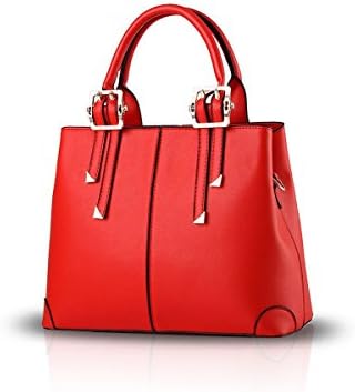 ADOO 2017 New Fashion Handbag Portable Shoulder Bag Casual Messenger Bag Money Bag for Ladies (Red)