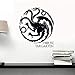 Produktbild Game of Thrones Haus Targaryen Wandtattoo Vinyl Kunst Got Sigils Dragons Symbol Wandaufkleber für Wände/Autos / Laptops, A