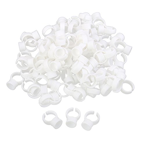 Approx.100pcs Eyelash Extension Disposable Glue Holder Rings M