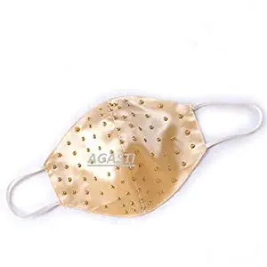 AGASTI silk-satin 3 play soft elastic,wedding face mask for women and girl and men(pack of1) (women)