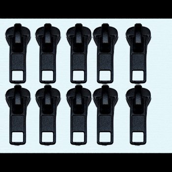 Kit de reparación de cremallera Vislon ~ Universal # 5 moldeado Slider ~ color negro (12 unidades)
