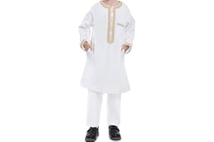 Darabun Jungen Muslim Robe Outfit Set Arabisch Islamisch Kostüme Ethnische Kleidung Naher Osten Teenager Kleidung 2pcs/Set