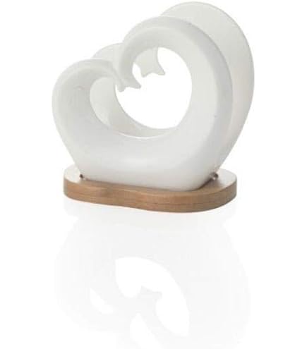 Portatovaglioli Farfalla BRANDANI - Porcellana Bianca Con Supporto Bambù - Foto 3