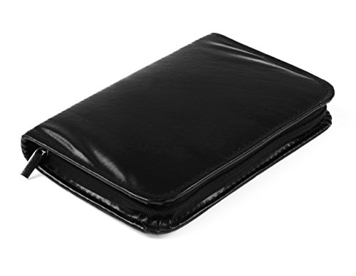 Ailiebhaus Nähzeug Nähset Nähmaschinengarn für Zuhause, Reise und Notfall,mit Schwarzer Ledertasche (Schwarz-18) - 3