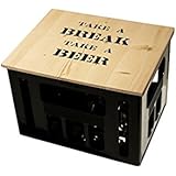 Geschenkidee Bierkastensitz Sitzauflage Hocker mit Motiv TAKE A BREAK