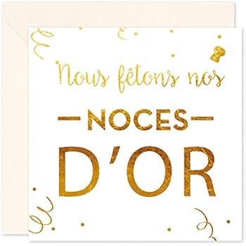 8 Cartes Invitation Anniversaire 50 Ans De Mariage Et 8 Enveloppes