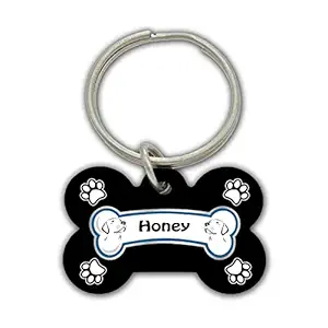 AWANI TRENDS Honey Pets Name/Identity Tag Bone Shape Tag for Dogs and Cats , Dog ID tag -ATPET04042