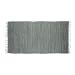 Produktbild Relaxdays Flickenteppich grau 70 x 140 cm mit Fransen 100 % Baumwolle, einfarbig, Fleckerlteppich, anthrazit
