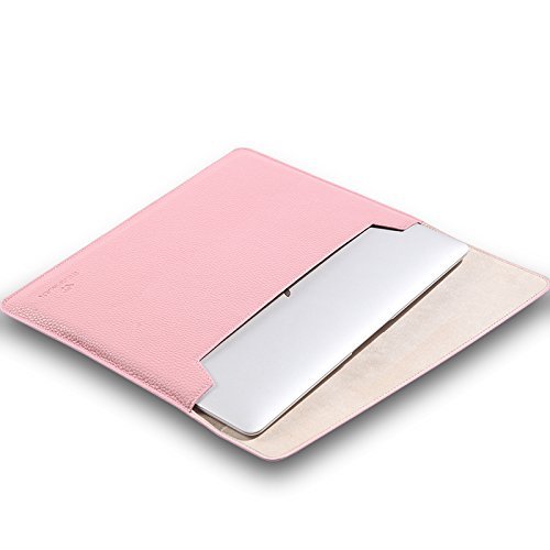 Macbook15.4 Zoll Laptop Case, TechCode Luxus Mikrofaser Leder Laptop Tasche Eine Hohe Qualität und Geringes Gewicht Case für das Neues Apple Macbook 15 – 15.4 Zoll (15-15.4 zoll, Rosa) - 4