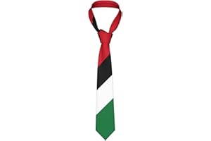 DABOYOZHZH Palestine Flag Palestinian Striped Necktie Men'S Neck Ties Mens Party Business Neckties Soft Skil Tie, White, One size
