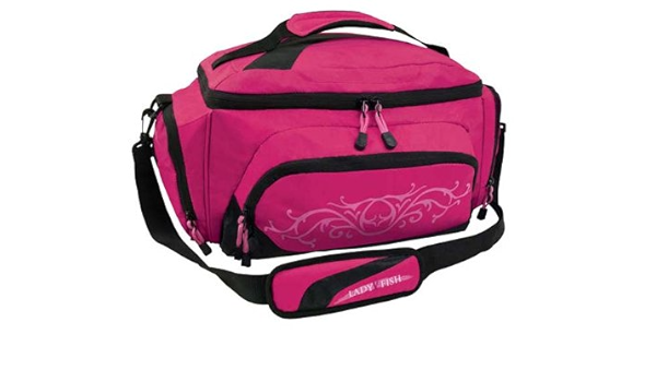 pink fishing tackle bag