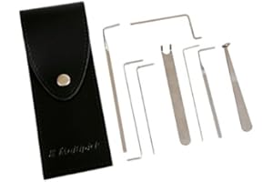 Multipick - Set de tendeurs Elite au crochetage - 8 pièces Elite - Accessoires pour le lockpicking dans étui en cuir