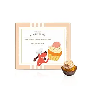 Captain Zack Oats De Chicken Cake Premix Treats for Pets 220g | With Crunchy Oats | Gluten Free & Dairy Free | 100% Natural Ingredients & Nutritions with Low Calories | No Salt, No Sugar, No Chemicals and Preservatives