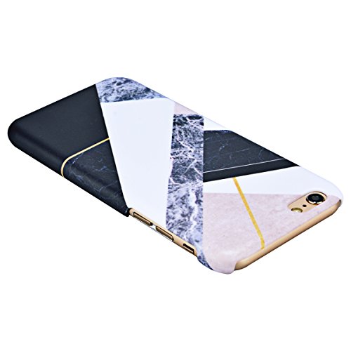iPhone 6S Case, iPhone 6 Case, GrandEver Hard PC Marble Case for Apple iPhone 6S 6 High Quality Plastic Back Cover Stitching Color Pattern Design Flexible Nice Back Case Rigid Protective Shell for Apple iPhone 6S/iPhone 6 (4.7