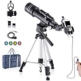 Télescope HD Amélioré 400/70mm pour Enfants Adultes Télescope Astronomique pour Adultes - Observer la Lune, Observer Les Oiseaux, Visionnage de Paysages Sauvages, Visionnage de Paysages Citadins