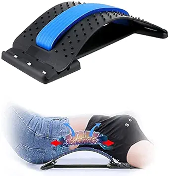 EPICSTACK Back Stretcher for Spinal Pain Relief, Back Stretcher, Multi-Level Lumbar Region Back Support for Lower & Upper Muscle Pain Relief, Spinal Curve Back Relaxion Device