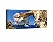 Produktbild Leinwandbild Blaues Fenster, Gozo Mittelmeer Malta Wandbild | Panorama 100cm x 40cm