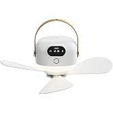 Ventilador de camping, ventilador de techo port&aacute;til con control remoto, ventilador de tienda de campa&ntilde;a recargable por USB, 3