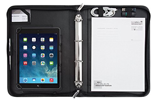 Wedo 5874901 Elegance A4 Organizer (mit Universalhalter für Tablet-PC von 24,6 cm (9,7 Zoll) bis 26,7 cm (10,5 Zoll)) schwarz - 7