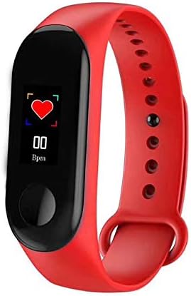 CamKpell M3 Smart Bracelet Color Screen IP68 Waterproof Heart Rate Monitor Replaceable Watch For Android IOS - Red