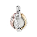 Rhodiniertes 925er Sterlingsilber, Tricolour mit Gelbgold und Roségold vergoldet