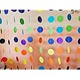 The Banner Company | Set of 5 Multi Colour Circle Garlands | for Holi | Rainbow Theme | Birthday | Kids Room Decoration | in 3 Meters