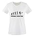 Produktbild Comedy Shirts EVOLUTION FUSSBALL - Weiss - WOMEN T-SHIRT by DoubleM Gr. XXL