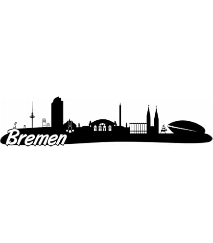 INDIGOS UG Wandtattoo 'Kleve Skyline' – 96x20 Cm, Schwarz, Selbstklebend Für Glatte Wände
