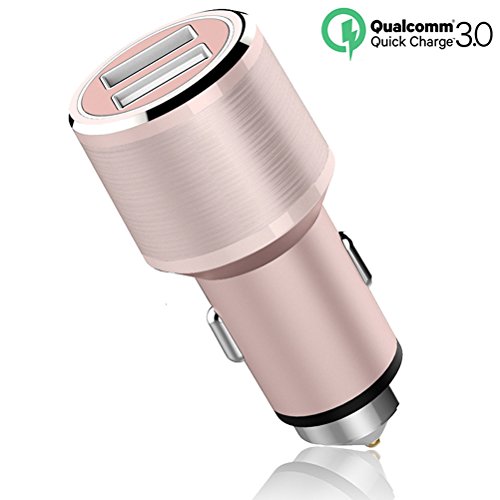 DINTO Caricabatterie per Auto Quick Charge 3.0 Caricatore per Auto con 2 Porte USB 36W per iPhone ,Samsung , Huawei , LG Nexux, Sony ,Tablet, Smartphone e gli altri dispositivi USB