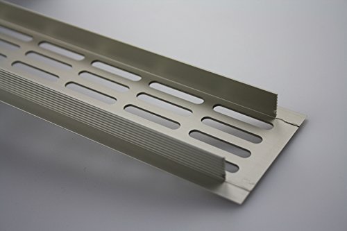 Lüftungsgitter Stegblech Lüftung aus Aluminium 60mm x 300mm in verschiedenen Farben (Edelstahl elxoiert – E6C31) - 2