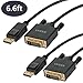 Produktbild UVOOI 1,8 m DP (DisplayPort) auf DVI-Kabel, DisplayPort-Stecker auf DVI-Stecker, vergoldetes Kabel für Lenovo, Dell, HP, ASUS und andere Marken