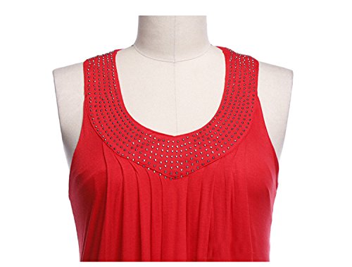 ERGEOB Damen Strass mercerisierter Baumwolle Strandkleid Sonnenschutz Kleidung Strand - 3