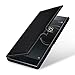 Produktbild StilGut Book Type Case, Hülle Leder-Tasche für Sony Xperia XZ Premium. Seitlich klappbares Flip-Case aus Echtleder mit Smart-Cover-Funktion, Schwarz mit Clip