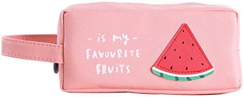 Lovely Fruit Pattern Cartoon Pencil Case Stationery Bag (Pink)