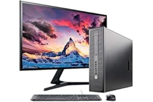 HP EliteDesk 800 G1 SFF- Ordenador de sobremesa + Monitor 27 pulg (Intel Core I5-4570, 8GB RAM, Disco SSD 240GB, WiFi, Windows 11 Profesional 64 bits) (Reacondicionado) (con Periféricos)