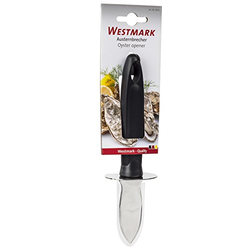 Westmark Austernbrecher/-messer, Beidseitig geschliffene und geschmiedete Klinge, Gesamtlänge: 19,7 cm, Rostfreier Edelstahl/Kunststoff, Schwarz/Silber, 66152270 - 2
